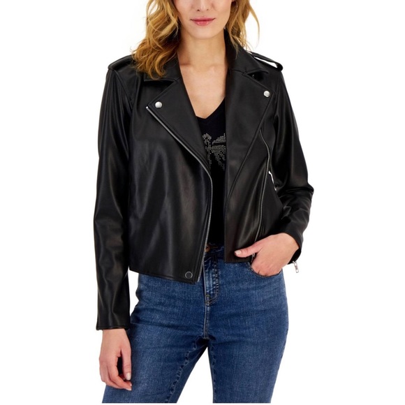 INC International Concepts Jackets & Blazers - INC International Concepts | faux leather moto jacket